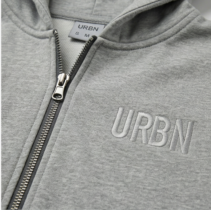 gray zipup hoodie
