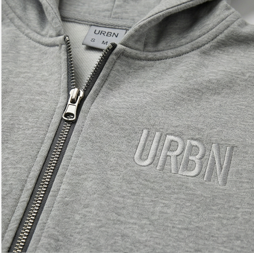 gray zipup hoodie