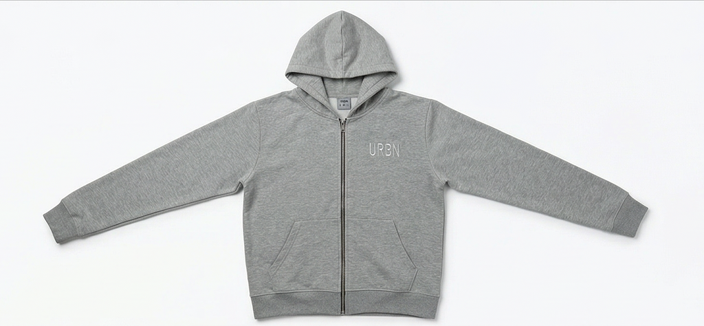 gray zipup hoodie